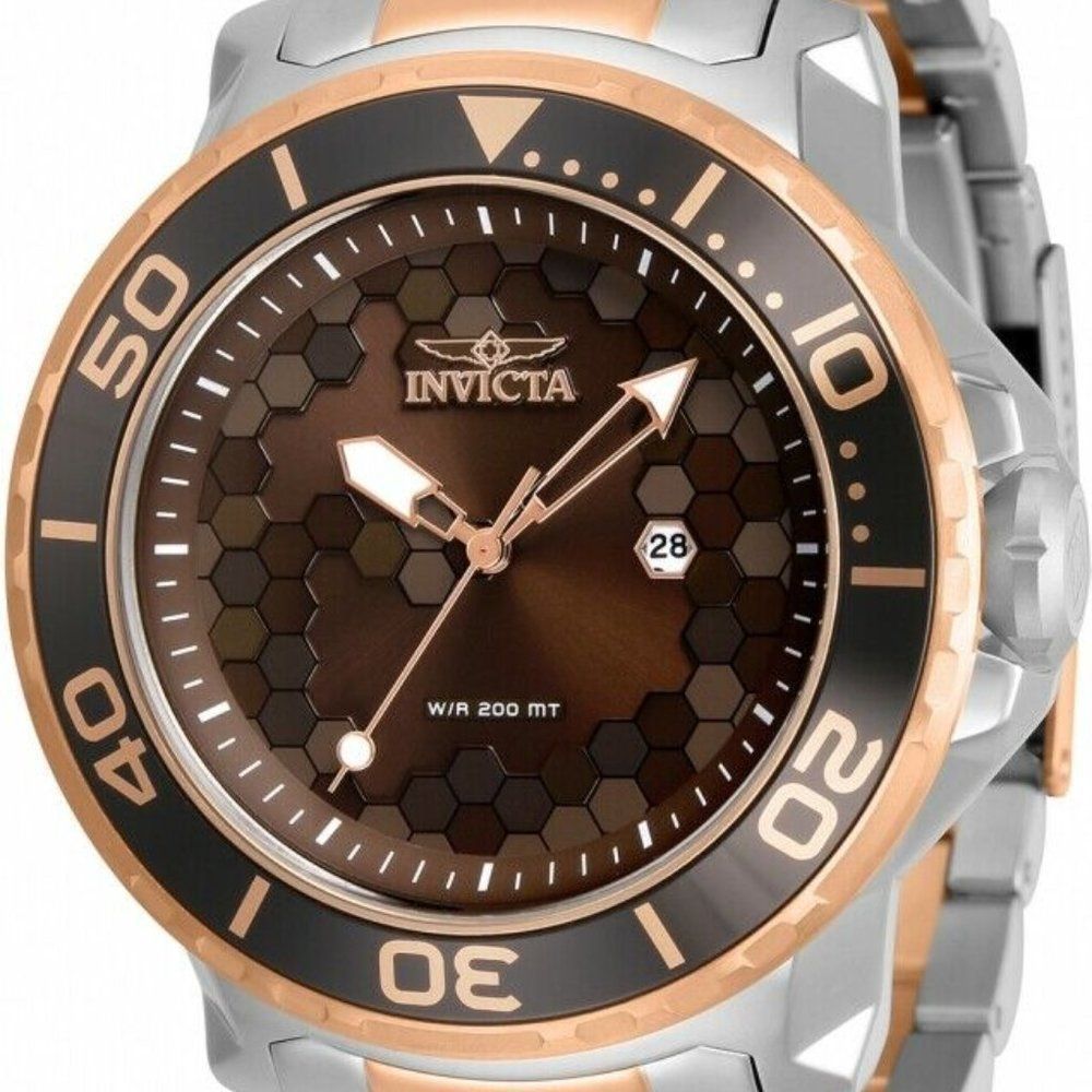 SALE! Invicta Pro Diver Rose Tone 52MM Watch